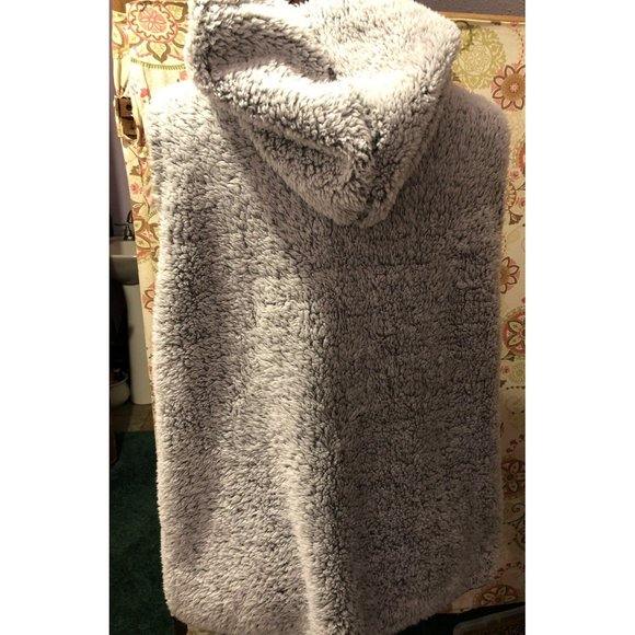 Women's Soft Surround Hooded Vest Coat/Tunic w/Pockets, Large - Picture 3 of 5